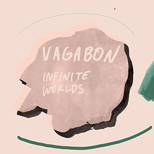 Vagabon - Infinite Worlds" CD cover with abstract pink and teal brushstrokes.
