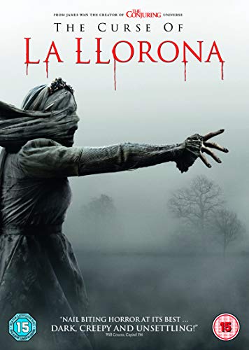 DVD cover for "The Curse of La Llorona" featuring a ghostly figure.