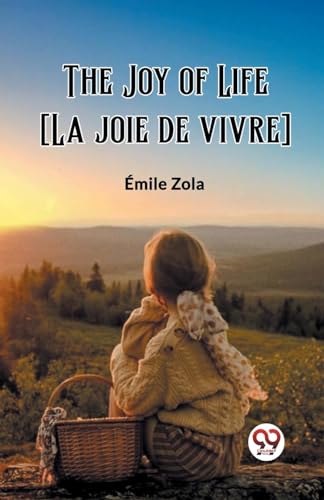 Book cover: girl with basket overlooking a mountainous landscape at sunset.