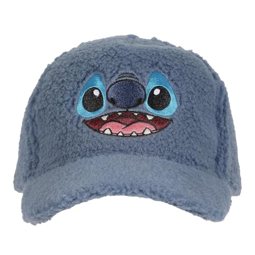 Disney Lilo And Stitch - Boucle Fabric Cap ( Unisex Blue Boucle Cap) One Size