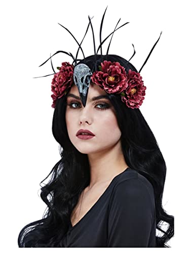 Smiffys Bird Skull and Feather Headband