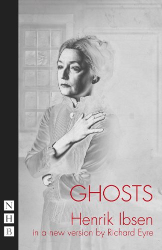 Black and white book cover featuring a woman in period clothing with red text.