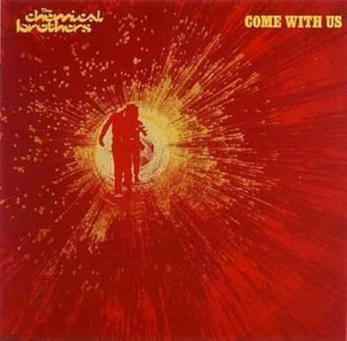 Red album cover for The Chemical Brothers’ “Come With Us” featuring a silhouette.