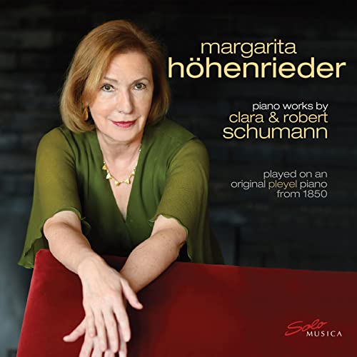 Pianist Margarita Höhenrieder portrait, album cover for Schumann piano works.