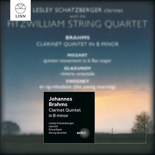 CD cover for Brahms Clarinet Quintet by Fitzwilliam String Quartet.