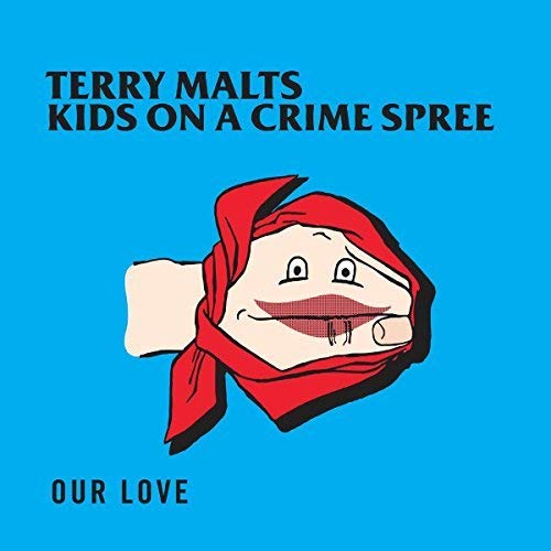 Record cover: hand with red bandana, blue background, text “Our Love”.