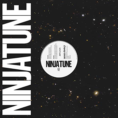 Black vinyl record with white label and “NINJATUNE” text on a starry background.
