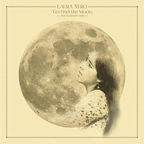 CD cover: Laura Nyro’s face silhouetted within a textured moon.