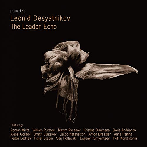 CD cover for "The Leaden Echo" featuring a faded, sepia-toned flower.