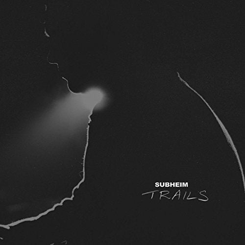 Subheim "Trails" vinyl record cover with a silhouetted face and text.