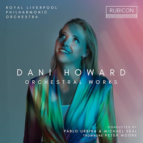 CD cover featuring Dani Howard, composer, with orchestral details.