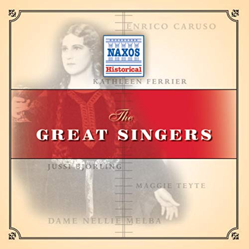 CD cover for “The Great Singers” featuring portraits of opera singers.