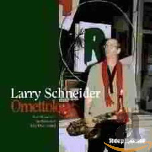 CD cover for Larry Schneider’s “Ornettology” featuring a musician with a guitar.