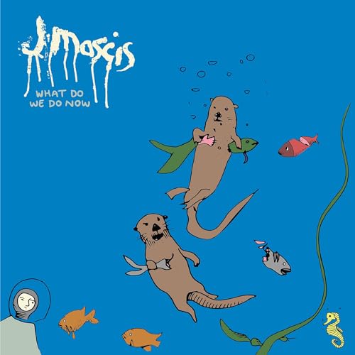 Album cover: illustrated otters swimming with fish in blue water.