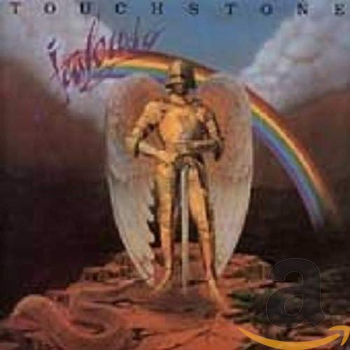 CD cover: armored figure with wings, rainbow, and cloudy sky.