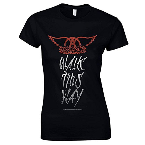 Aerosmith - Walk This Way T-Shirt Girlie Black