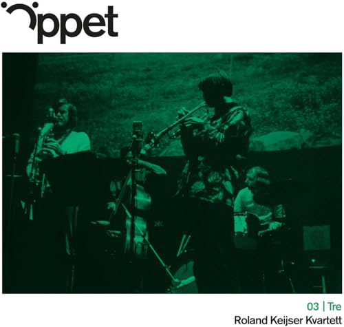 Jazz quartet performing live, green tone, musicians with instruments.