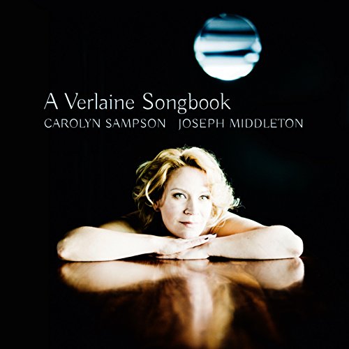CD cover: portrait of Carolyn Sampson with reflective surface, dark background.