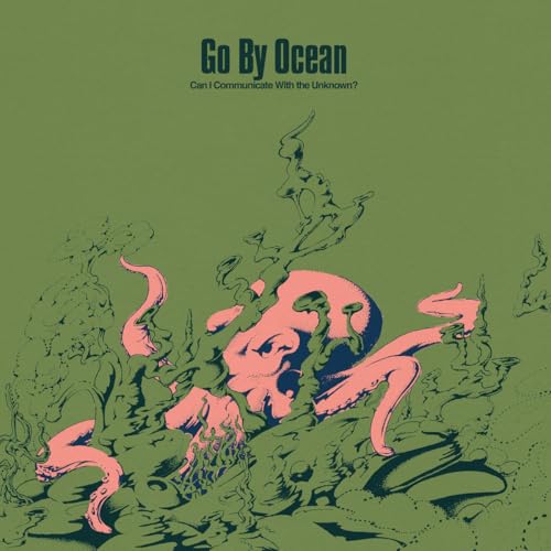 Album cover with a pink octopus illustration on a green background.