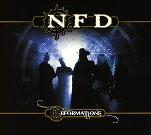 N.f.d. āReformationsā CD cover: silhouetted figures in a dark, arched hallway.