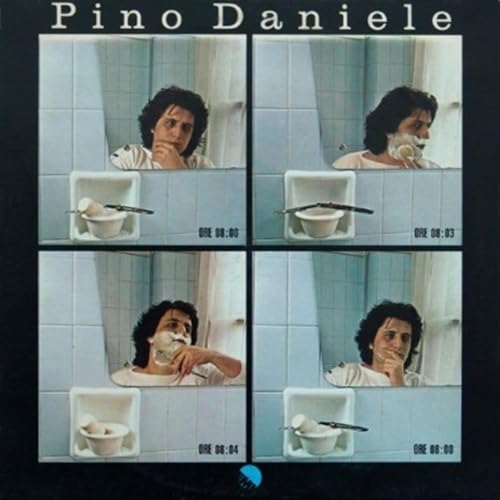 Pino Daniele album cover with four images of a man shaving.