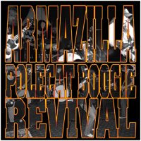 Black record sleeve with orange text: "Armazilla Polecat Boogie Revival.