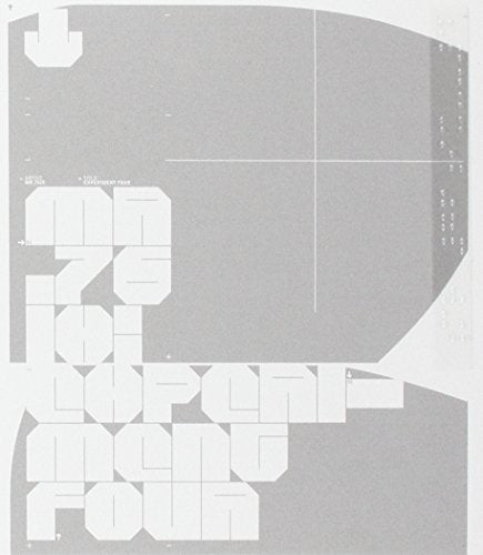 Grayscale CD cover for "Mr.76ix - Experiment Four" with abstract text design.