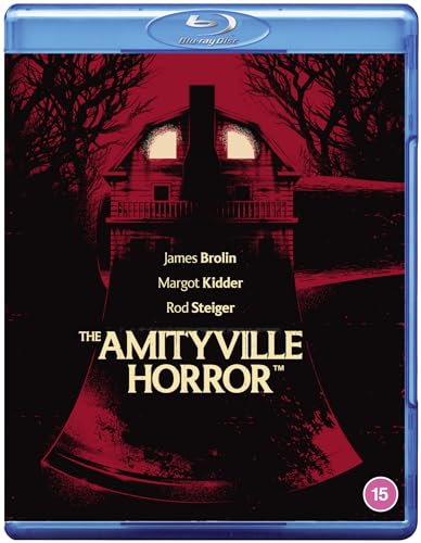 Blu-ray cover for "The Amityville Horror" featuring a haunted house silhouette.