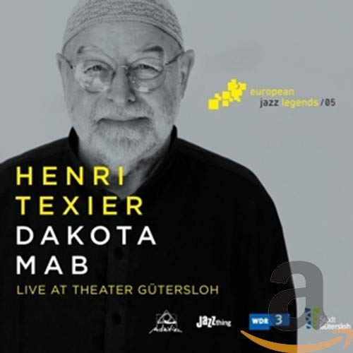 Black and white portrait of Henri Texier, CD cover for “Dakota Mab”.