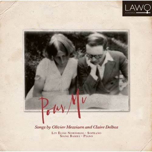 CD cover featuring a black and white photo of two people and red text.