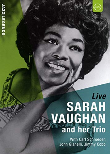 DVD cover featuring a portrait of jazz singer Sarah Vaughan.