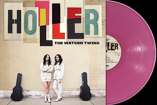 Album cover for “Holler” by The Watson Twins with violet vinyl record.