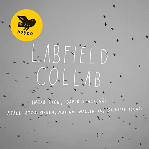CD cover for Labfield Collab, featuring birds and text on gray.