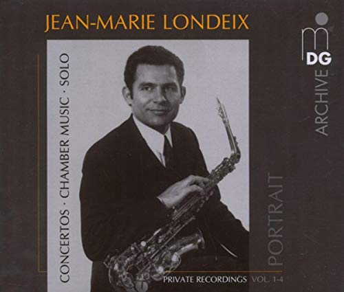 CD cover featuring Jean-Marie Londeix with a saxophone, text details.