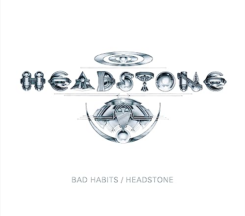 CD cover for Headstoneās āBad Habits / Headstoneā with silver artwork.