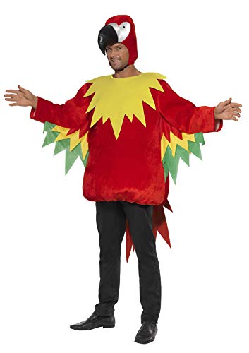 Smiffys Parrot Costume, Red, M - Size 38"-40"