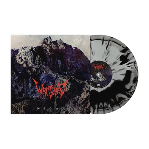 Wretched - Decay vinyl record with mountain landscape and band logo.