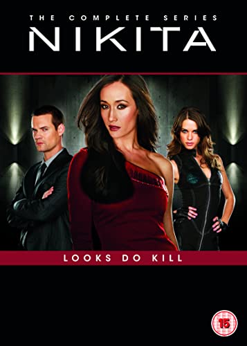 DVD cover for "Nikita" featuring three actors in dramatic poses.