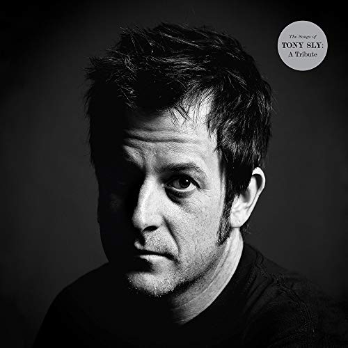 Black and white portrait of Tony Sly, album cover for tribute record.