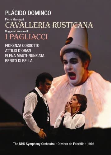 DVD cover for Mascagni’s Cavalleria Rusticana opera featuring Plácido Domingo.