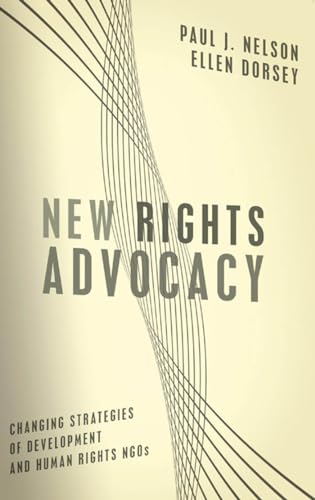 Book cover: "New Rights Advocacy" with abstract white lines.