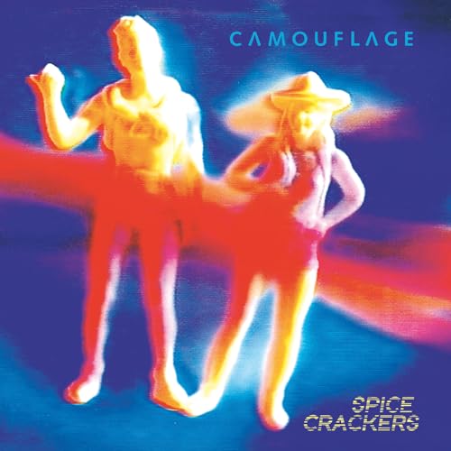 Album cover for Camouflage’s “Spice Crackers” featuring two blurred figures.