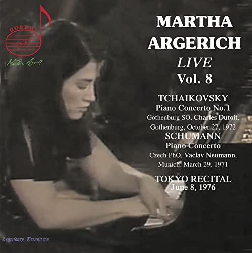 CD cover featuring pianist Martha Argerich in a black and white portrait.