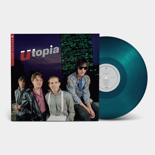Utopia vinyl record with album cover featuring a band portrait.