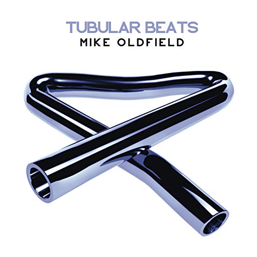 CD cover for Mike Oldfield’s “Tubular Beats” featuring chrome tubular shapes.