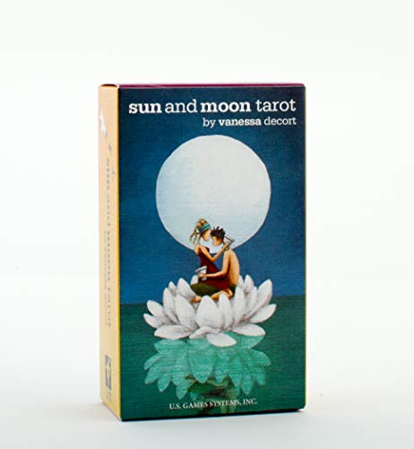 BoxLSCBox for Sun and Moon Tarot featuring two figures on a white lotus flower.
