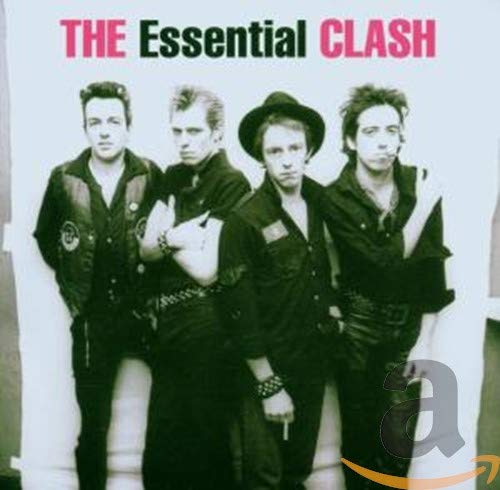 CD cover for The Essential Clash featuring a black and white photo of the band.