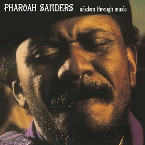 Pharoah Sanders album cover featuring a close-up portrait of the musician.