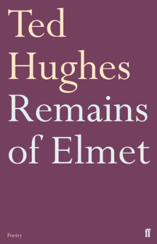 Book cover: "Remains of Elmet" by Ted Hughes, purple background.