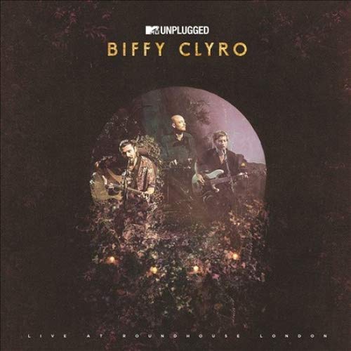 Biffy Clyro MTV Unplugged CD cover with band members in foliage.